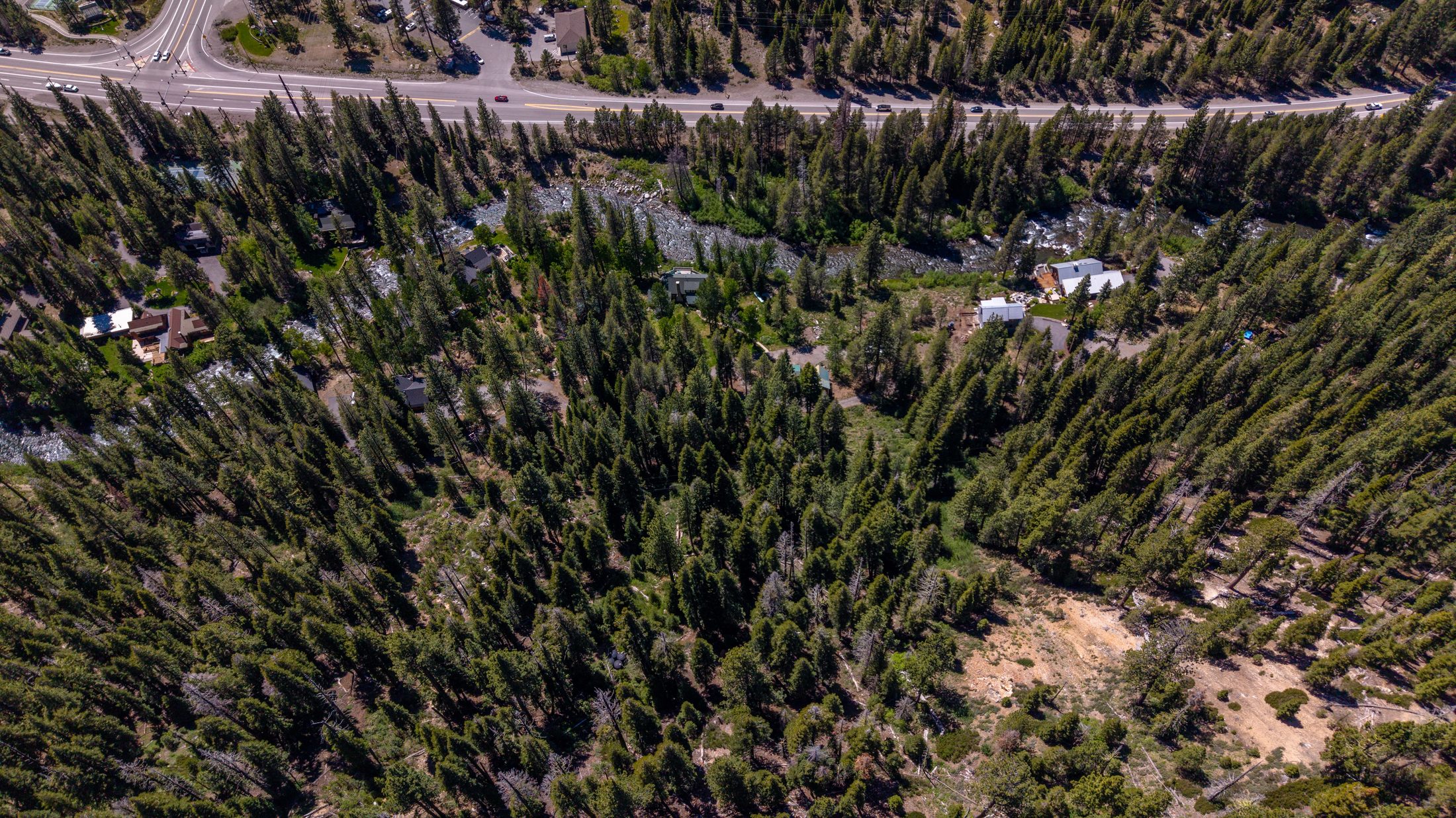 Aerial view of Olympic Valley and Palisades Tahoe