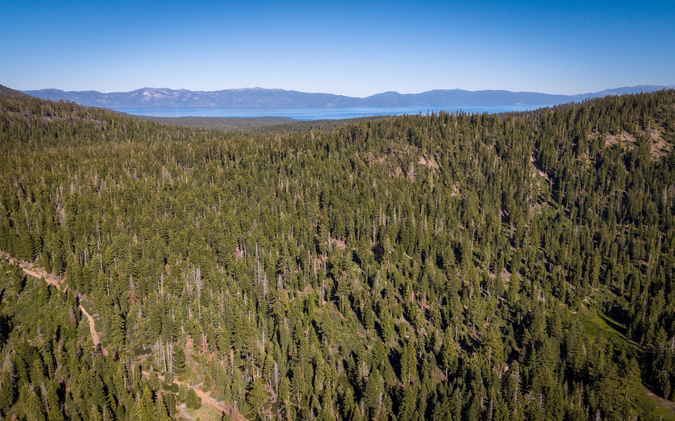 Lake Tahoe seen from the upper acreage